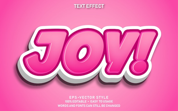 Editable Text Effect Cute Joy  