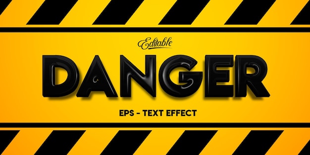 Editable text effect, Danger text