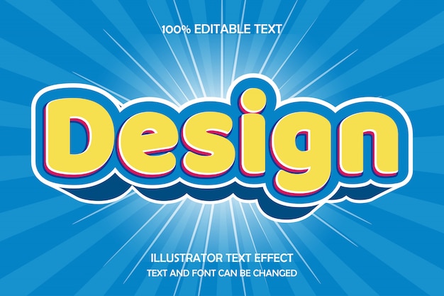 Editable text effect,easy editable font