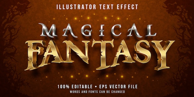 Editable text effect - fantasy magic style