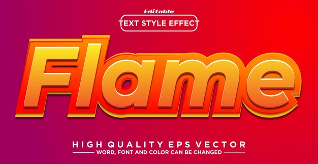 Editable text effect Flame text effect