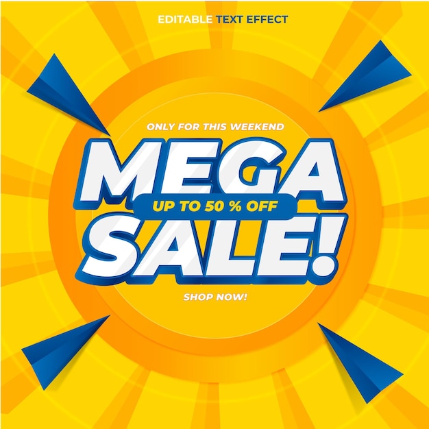 Editable text effect for flash sale event