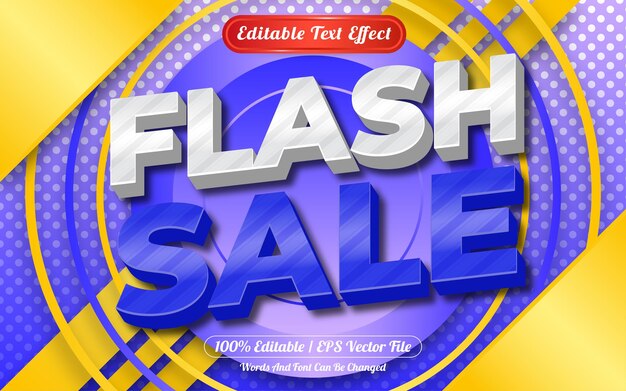 Vector editable text effect flash sale template style