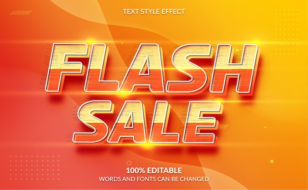 Editable Text Effect Flash Sale Text Style