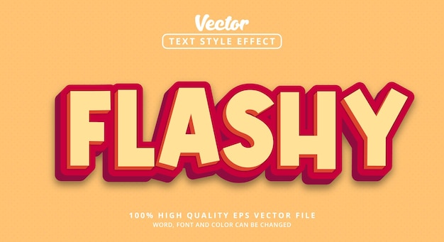 Editable text effect Flashy text on layered combination color style