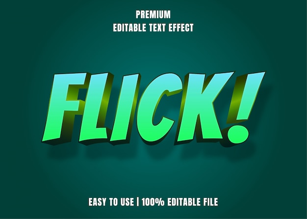 Editable text effect - Flick Cartoon Style