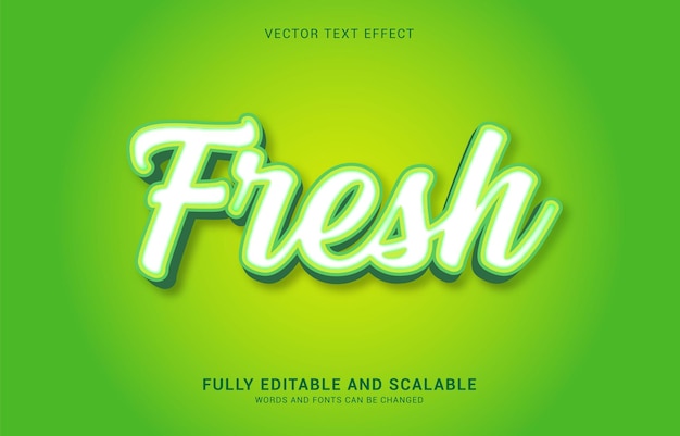 Editable text effect Fresh style can be use to make Title