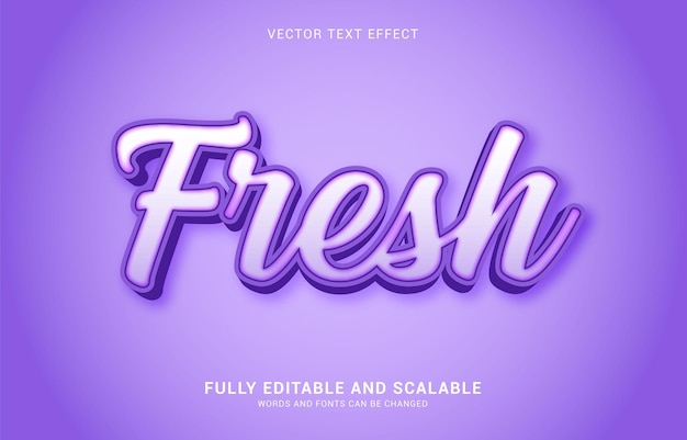 Editable text effect Fresh style