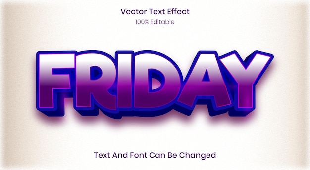 editable text effect Friday style