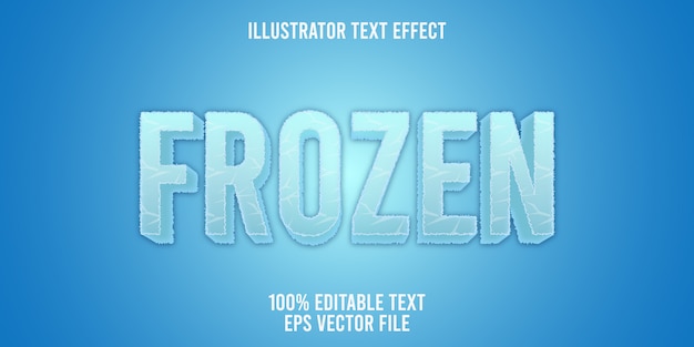 Editable Text Effect   Frozen Logo