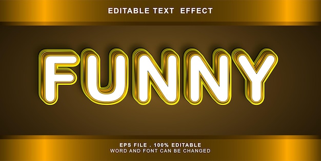 Editable text effect funny