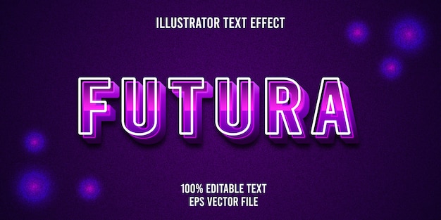 Editable Text Effect Futura