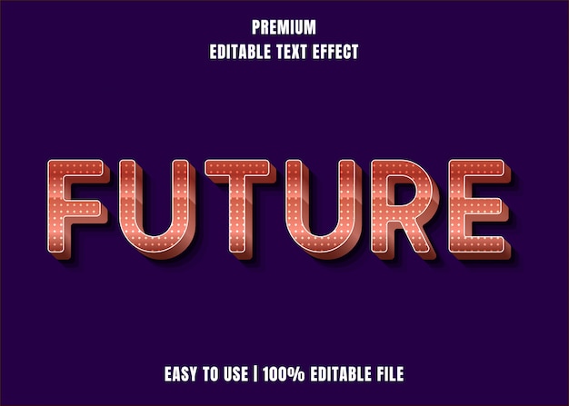 Editable text effect - Future font style