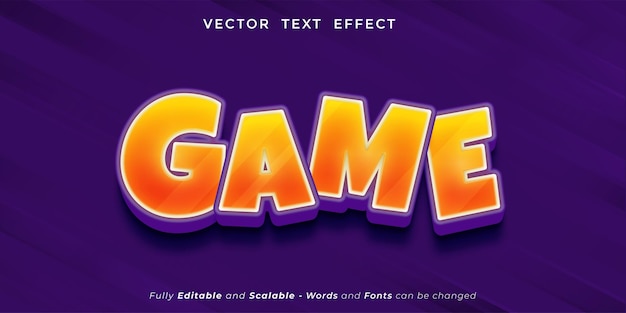 Editable text effect game 3d text style concept