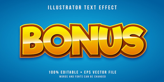 Editable text effect - game bonus style