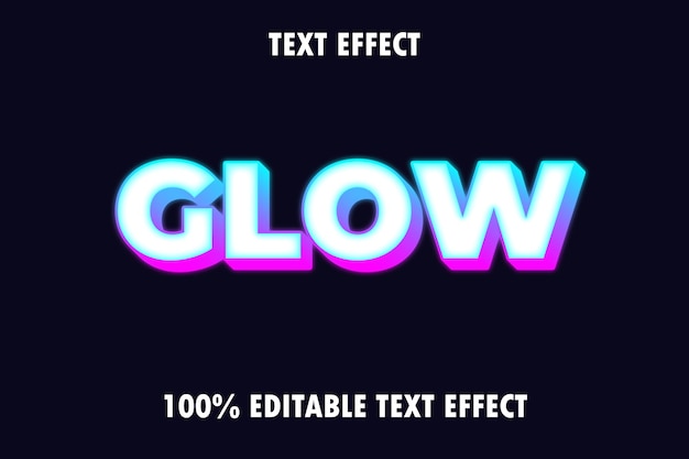 EDITABLE TEXT EFFECT GLOW