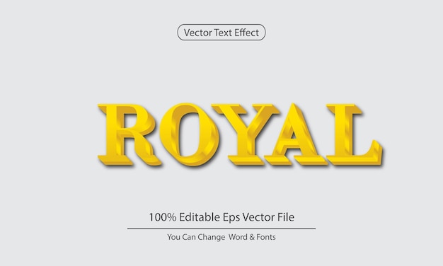 Editable text effect golden royal layer style