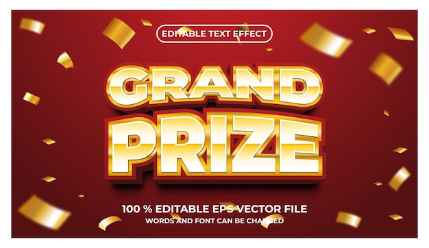 Editable text effect grand prize