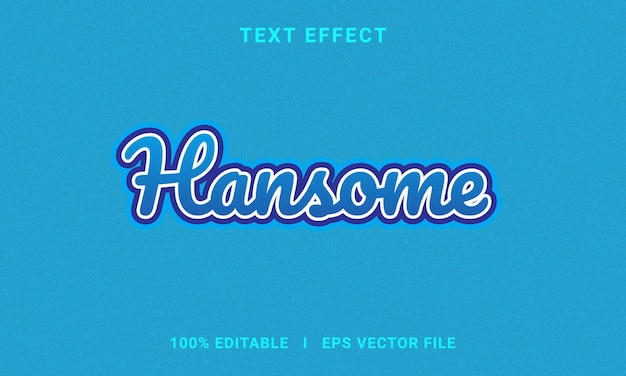 Editable text effect graphic style