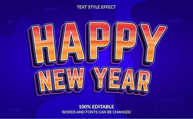 Editable Text Effect, Happy New Year Text Style