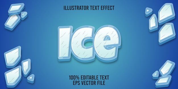 Editable Text Effect Ice  