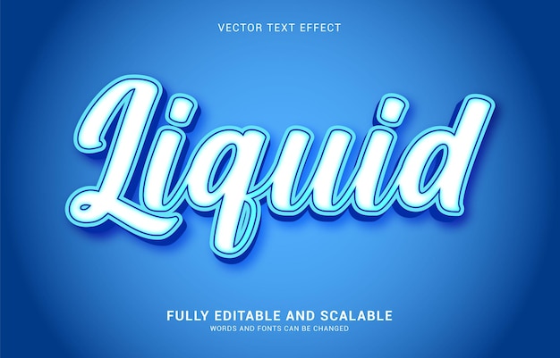 Editable text effect Liquid style