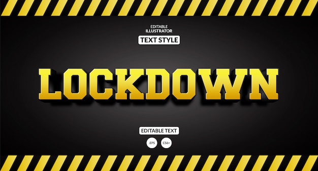 Editable Text effect - lockdown police line style