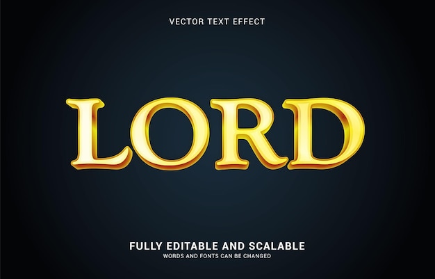 Editable text effect Lord style can be use to make Title