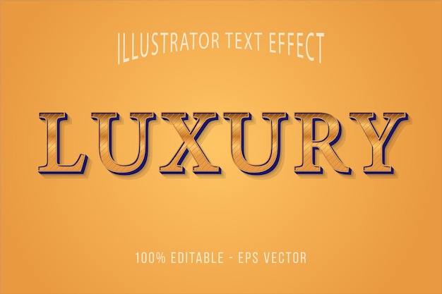 Editable text effect Luxury text style Luxury text effect eps vector