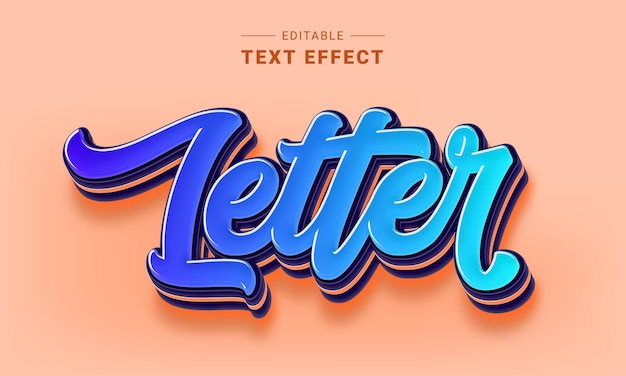 Editable text effect in modern trendy style Lettering Art