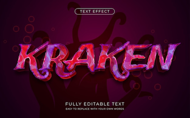 Editable text effect Monster dark thriller horror style