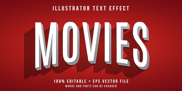 Editable text effect - movie title style