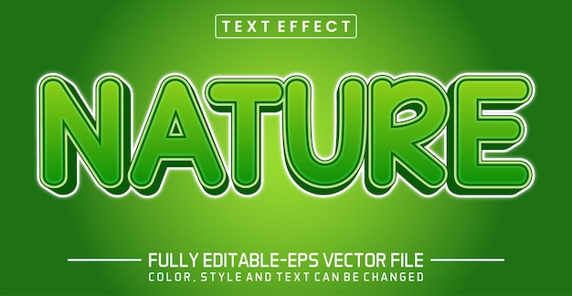 Editable text effect Nature theme style