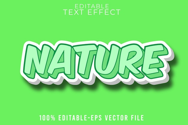 EDITABLE TEXT EFFECT NATURE WITH MODERN STYLE