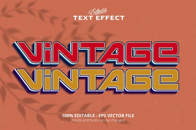 Editable text effect Old background Vintage text