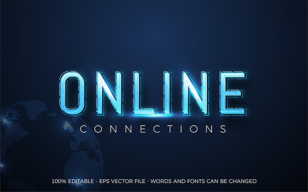 Editable text effect, Online desktop gaming style illustrations