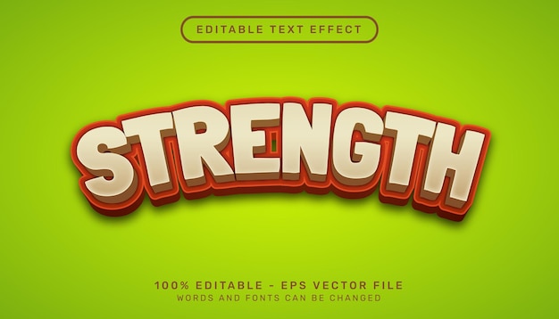 Editable text effect, play 3d style concept