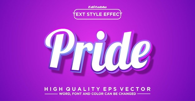 Editable text effect Pride text style concept