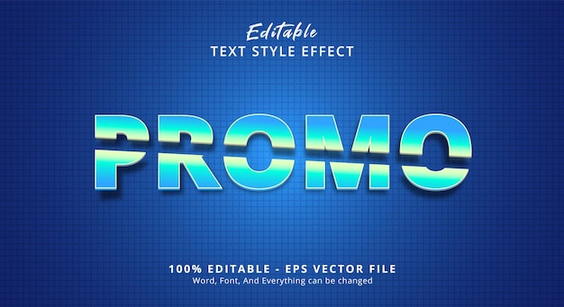 Editable text effect promo cut off style