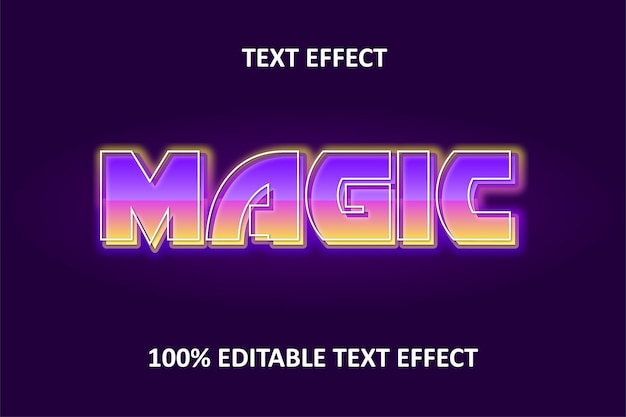 Editable Text Effect PURPLE YELLOW