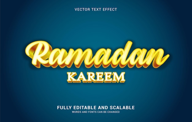 Editable text effect Ramadan Kareem style can be use to make Title