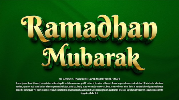 Editable text effect ramadhan