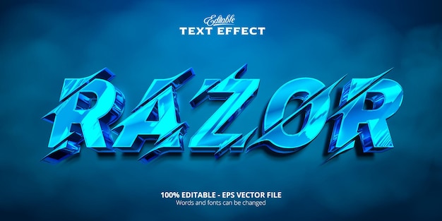 Editable text effect, Razor text