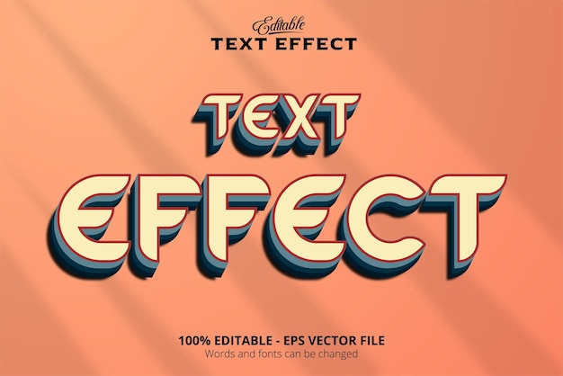 Editable text effect red background 3D style text effect