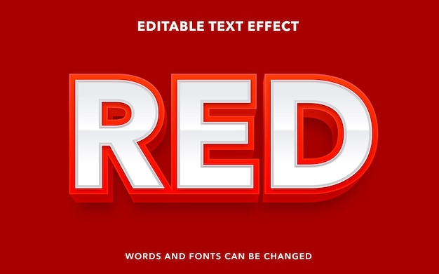 Editable Text Effect for Red