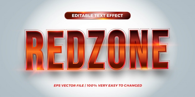 Editable text effect - Redzone text style