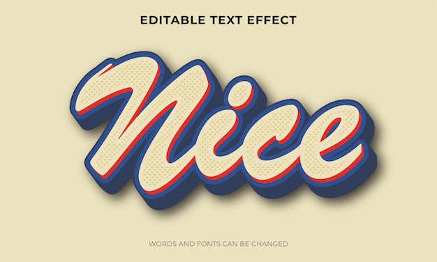 Editable text effect in retro style