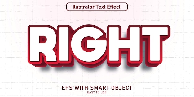 Editable text effect - RIGHT style