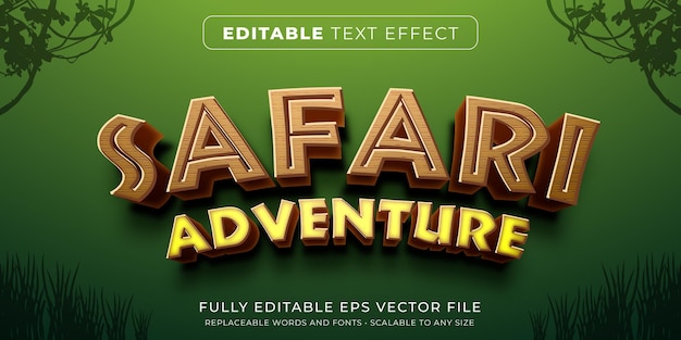 Editable text effect in safari game style