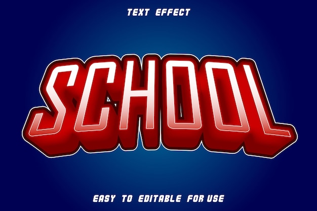 EDITABLE TEXT EFFECT SCHOOL RED